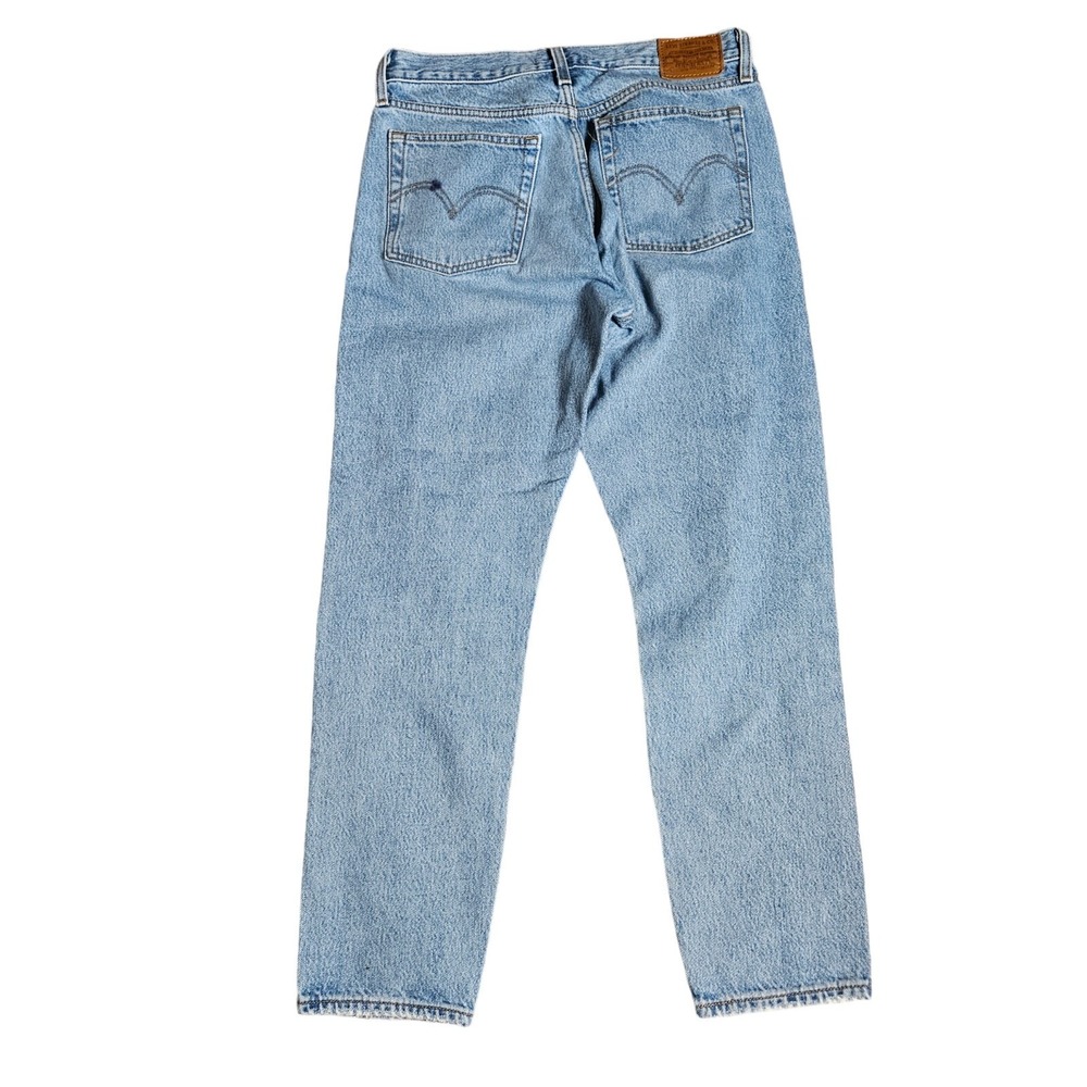 Levi's Premium Wedgie Jeans Womens Blue Ripped Button Fly‎ Denim W28 L28 - Picture 12 of 13